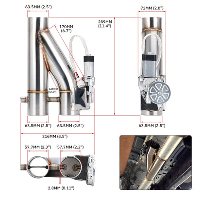 Scarico Elettrico Cutout Doppia Valvola PQY