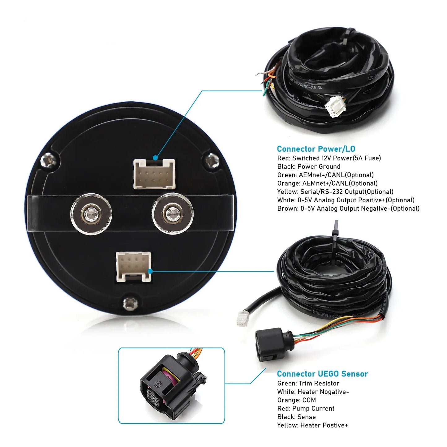 CNSPEED X-Series 30-0300 Wideband AFR Gauge Kit con Sensore LSU 4.9