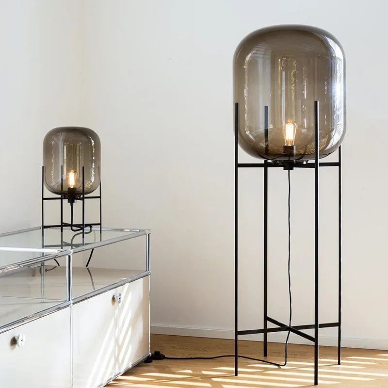 Lampada da Pavimento in Vetro Nordic Postmoderno