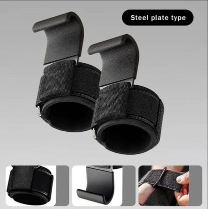 Weight Lifting Hook Grips con Polsini Regolabili