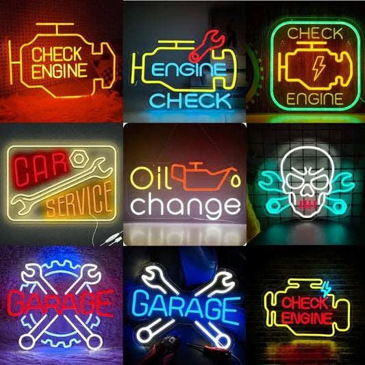 Insegna Neon LED “Check Engine Light”