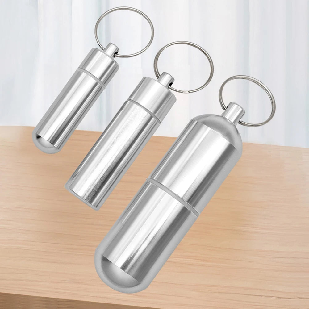 Porta Pillole Portatile con Portachiavi