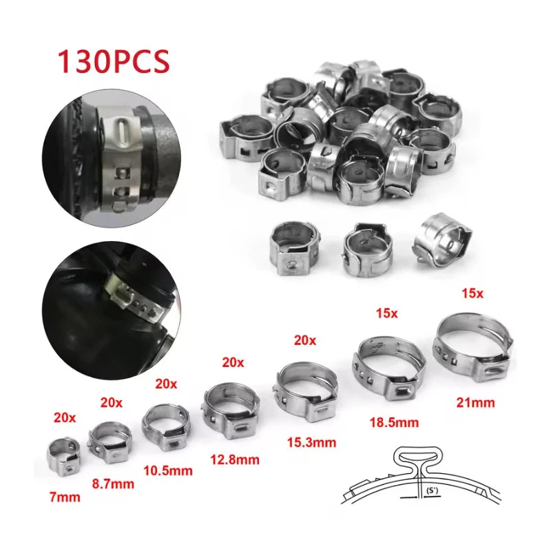 Set Fascette Stringitubo 1-Ear in Acciaio Inox 304