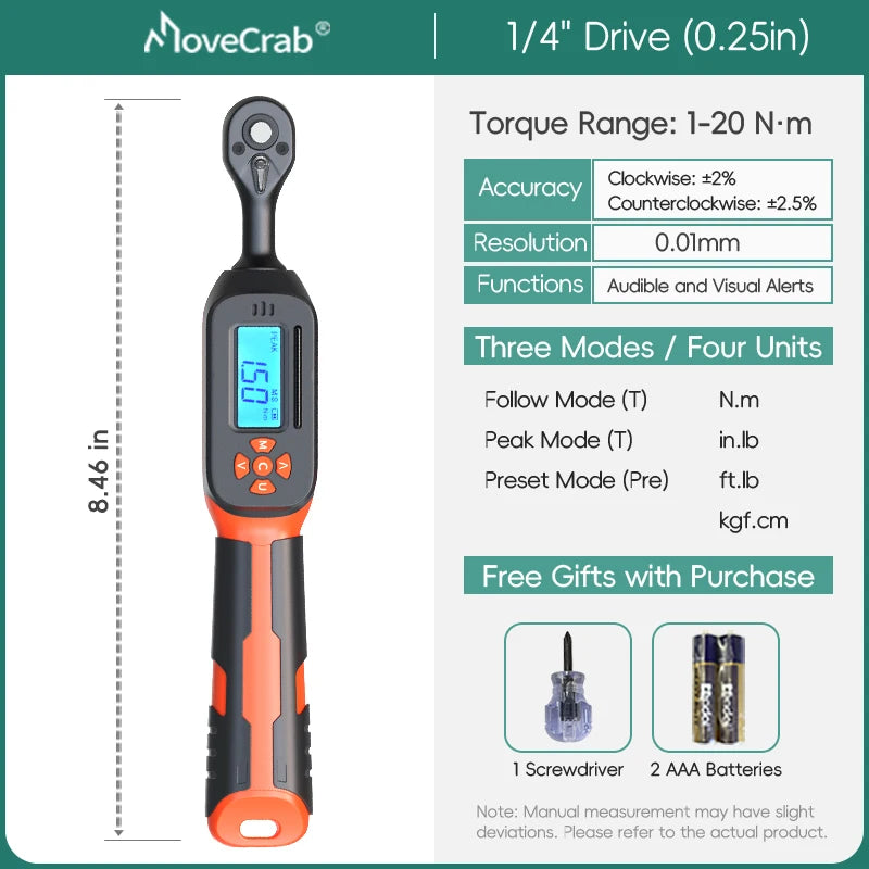 MoveCrab Digital Torque Wrench