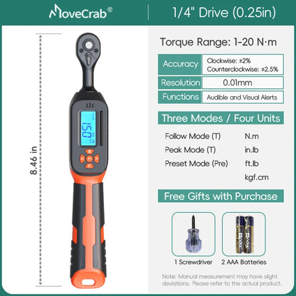 MoveCrab Digital Torque Wrench