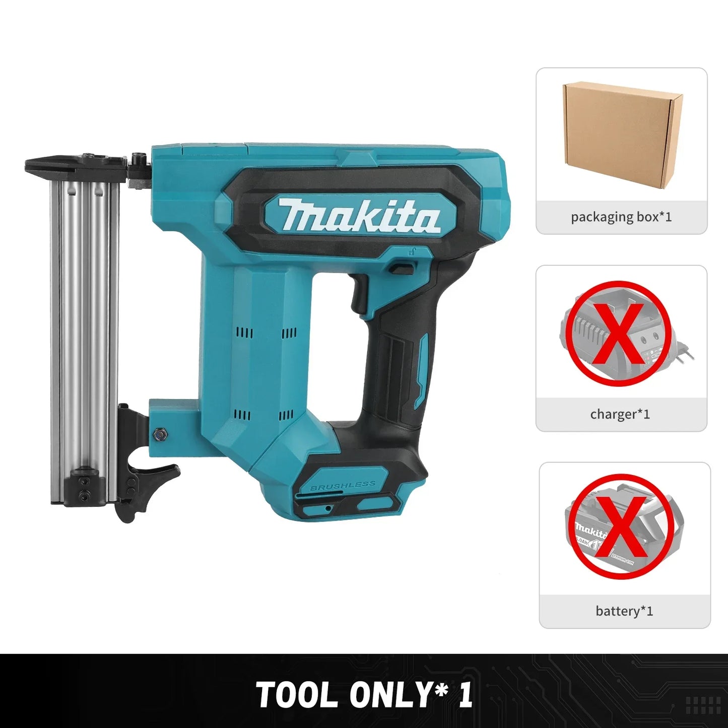 Makita Lithium-Ion Cordless Nail Gun – 18V, 6.0Ah, 100-Nail Capacity