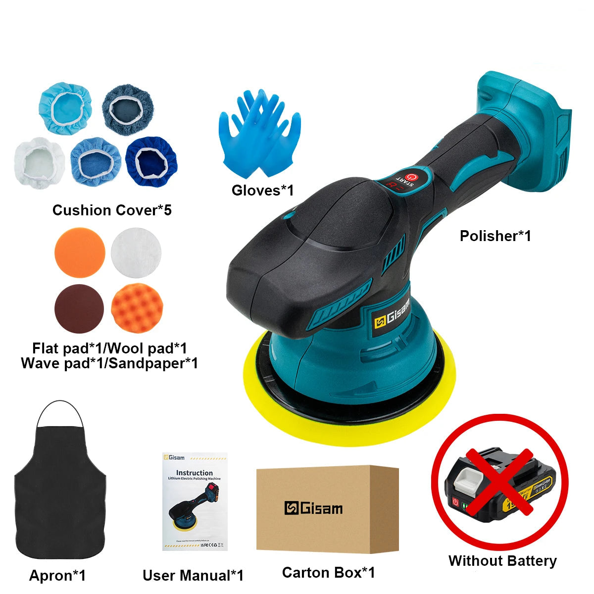 Gisam Cordless Car Polisher