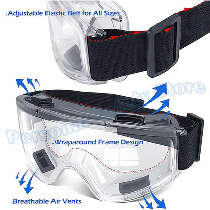 Safety Goggles ANSI Z87.1 – Anti-Fog Protezione Totale per Occhi