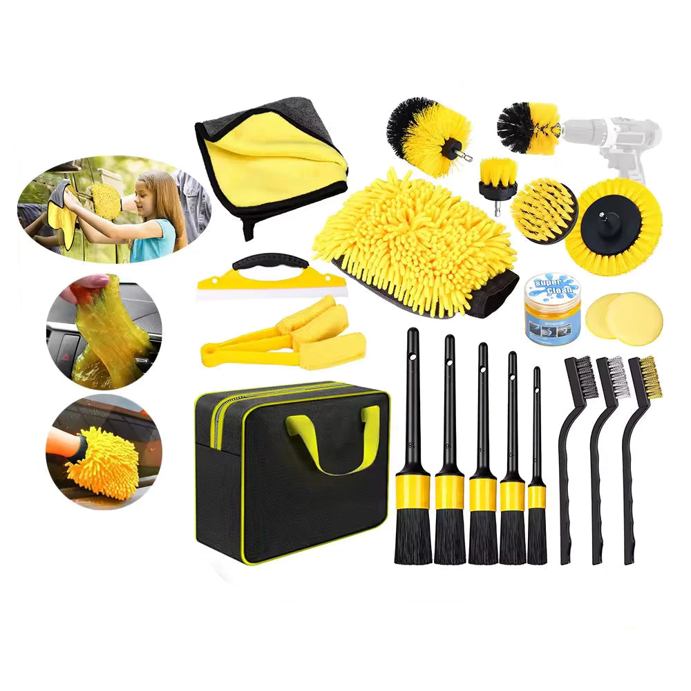 Kit Pulizia Auto Professionale 20 Pezzi