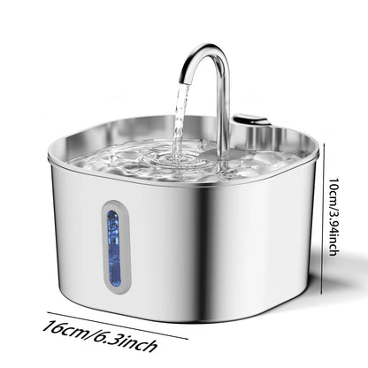 ZYFeeder Fontanella Automatica 2.2L per Cani e Gatti – Acciaio Inox