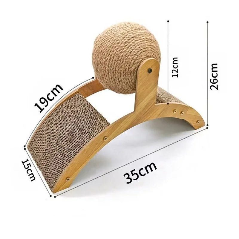 Tiragraffi in Legno 2 in 1 con Pallina