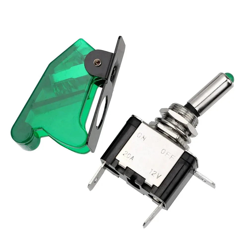 Interruttore a Levetta LED 12V 20A con Coperchio Protettivo