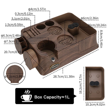 Stazione Tamper Espresso con Knock Box Magnetico