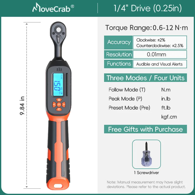 MoveCrab Digital Torque Wrench