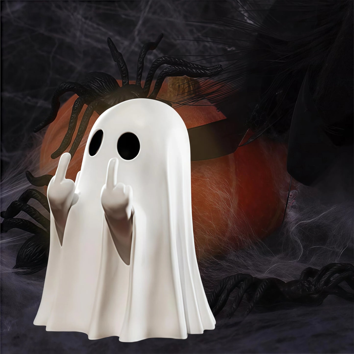 Statuetta Fantasma con Dito Medio