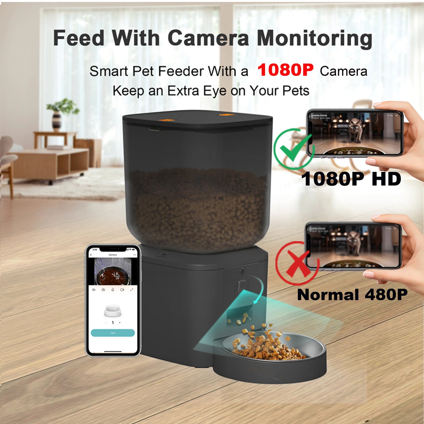Furpipi Smart Pet Feeder 4L con Telecamera 1080P
