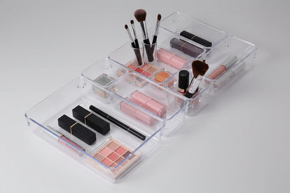 Set Organizer per Cassetti – 7 Pezzi in Plastica Trasparente