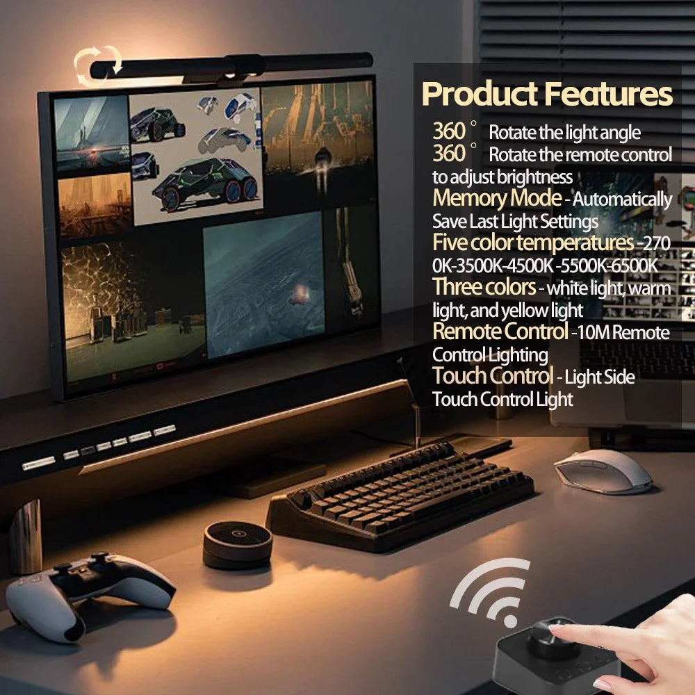 Wisciton — Lampada LED da Monitor con Controllo Touch e Protezione Occhi