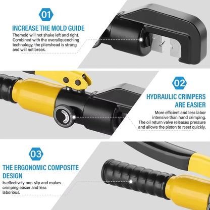Hikity 10T Hydraulic Crimping Tool – Pinza Idraulica per Cavi e Terminali