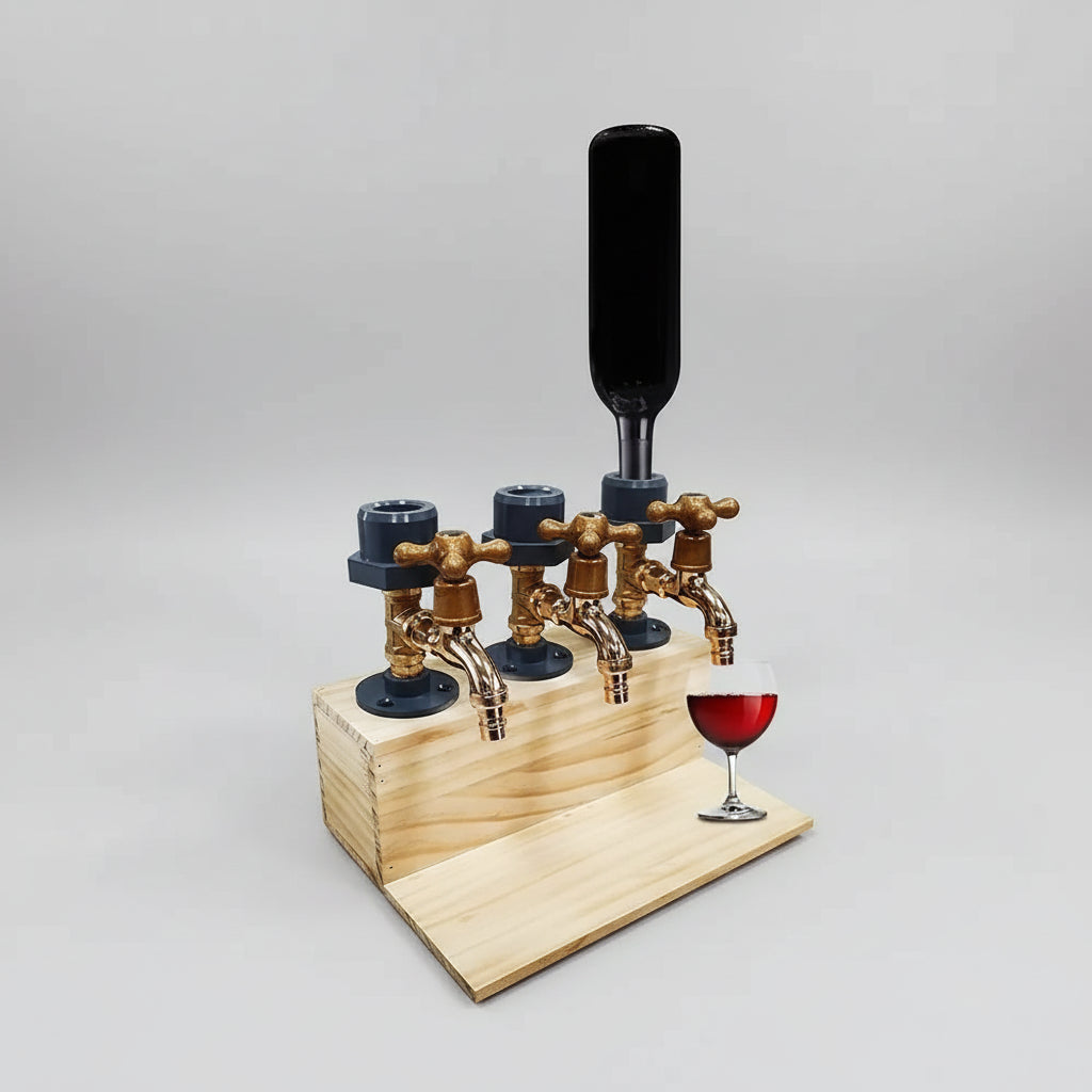 Dispenser per Whisky a Forma di Rubinetto in Legno