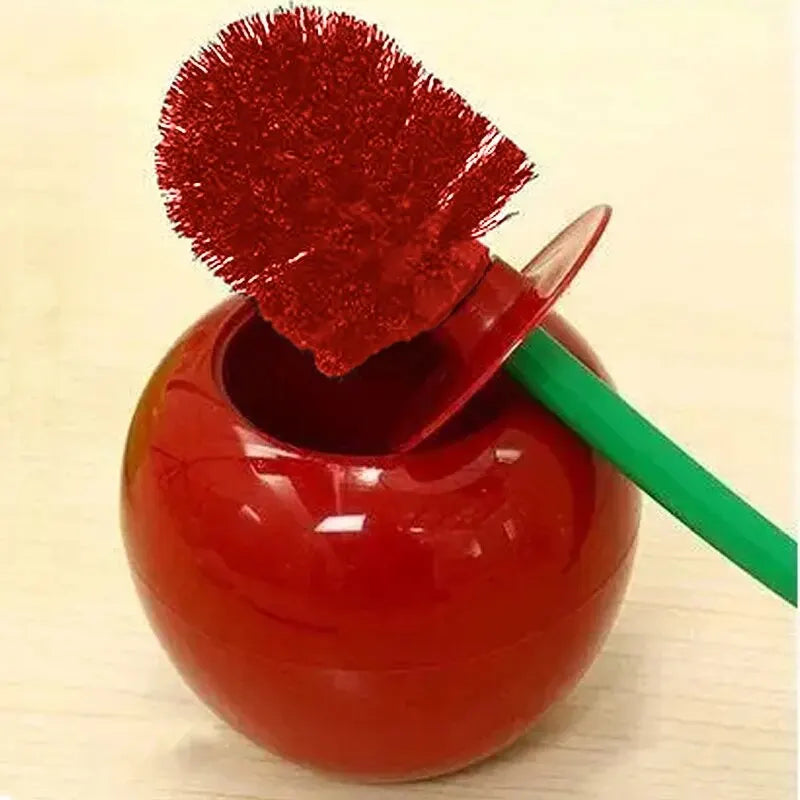 Spazzolone da Toilette a Forma di Ciliegia