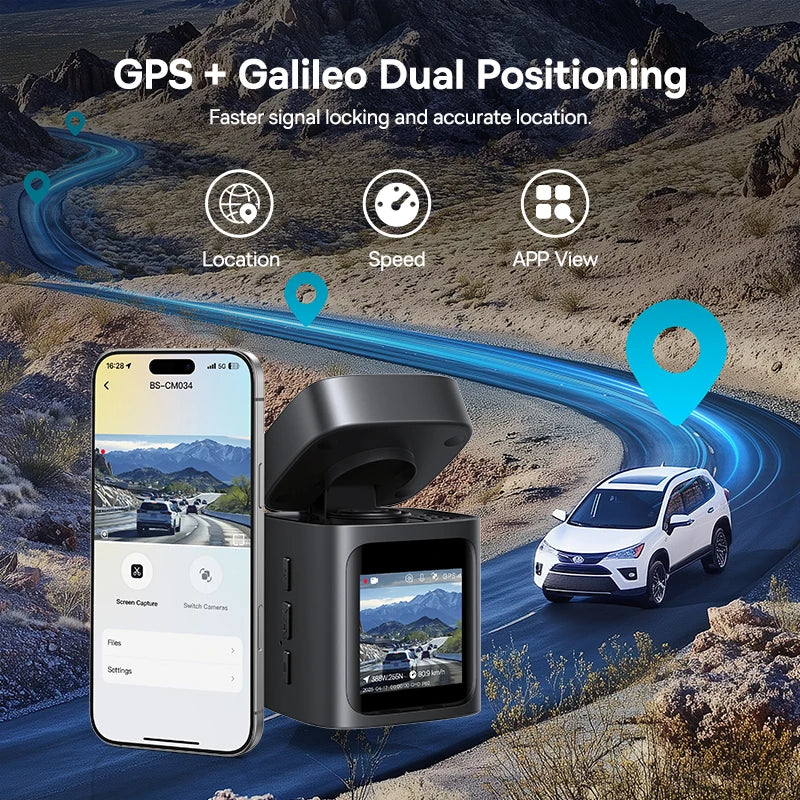 Baseus 3K Front + 1080P Rear Dash Cam VD1