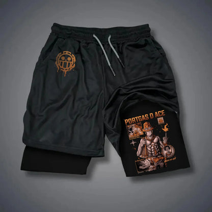 ONE PIECE Luffy Printed Double-Layer Shorts