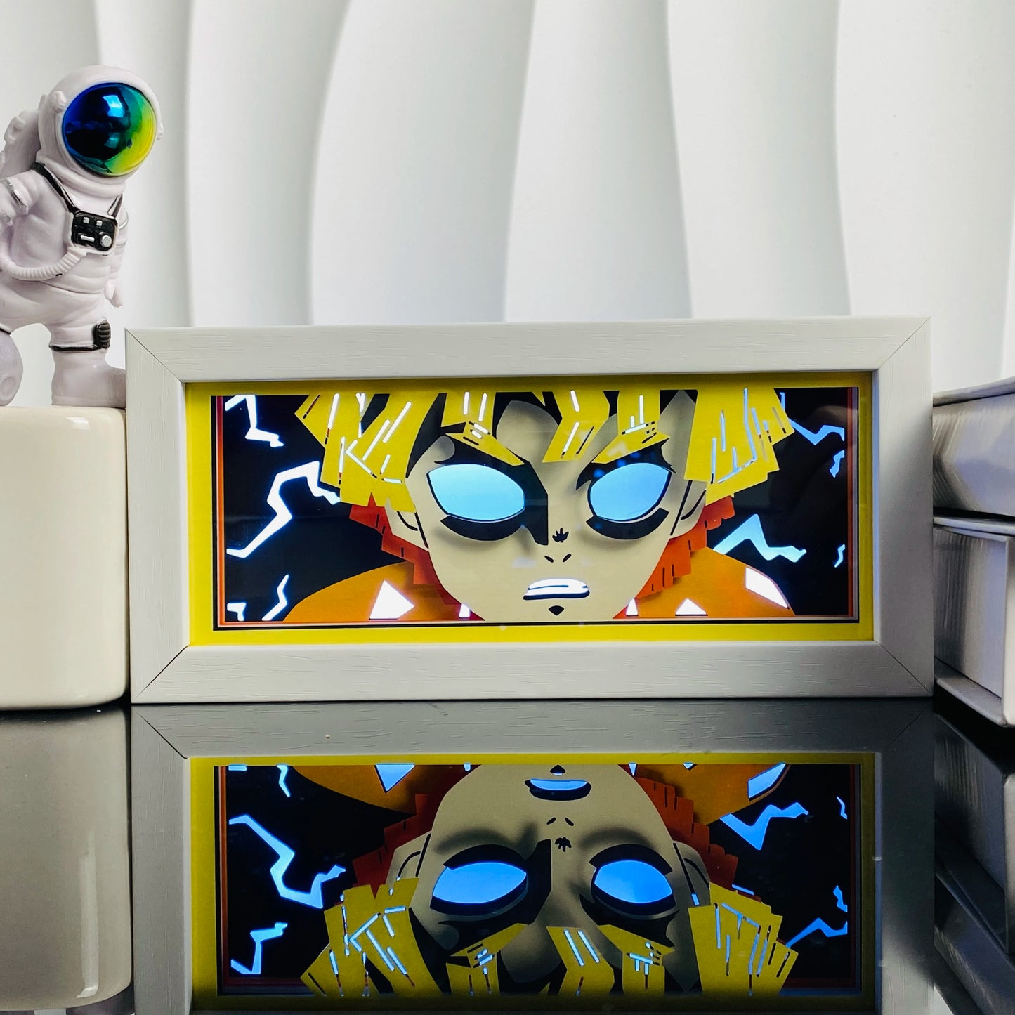 Light Box LED 3D con Intaglio su Carta