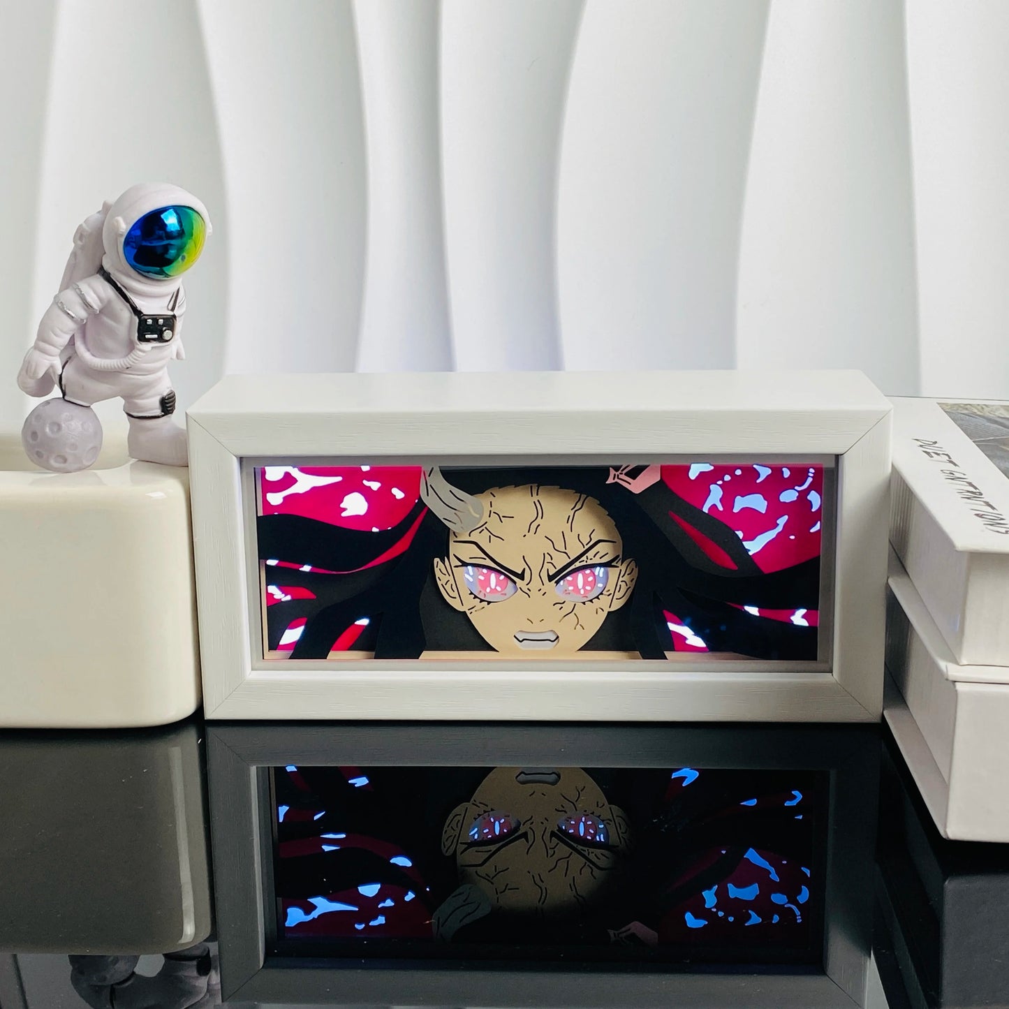 Light Box LED 3D con Intaglio su Carta