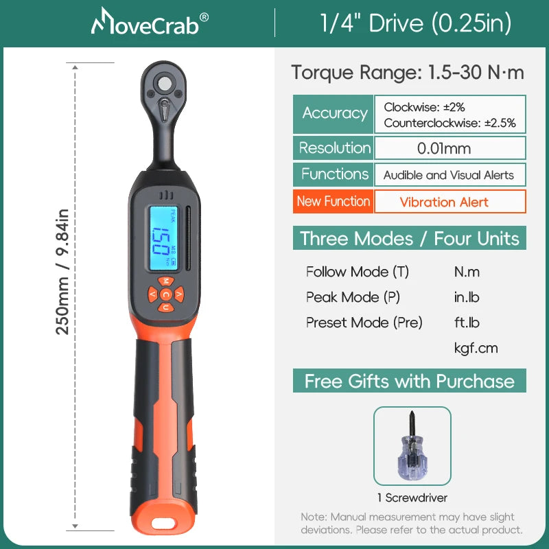 MoveCrab Digital Torque Wrench