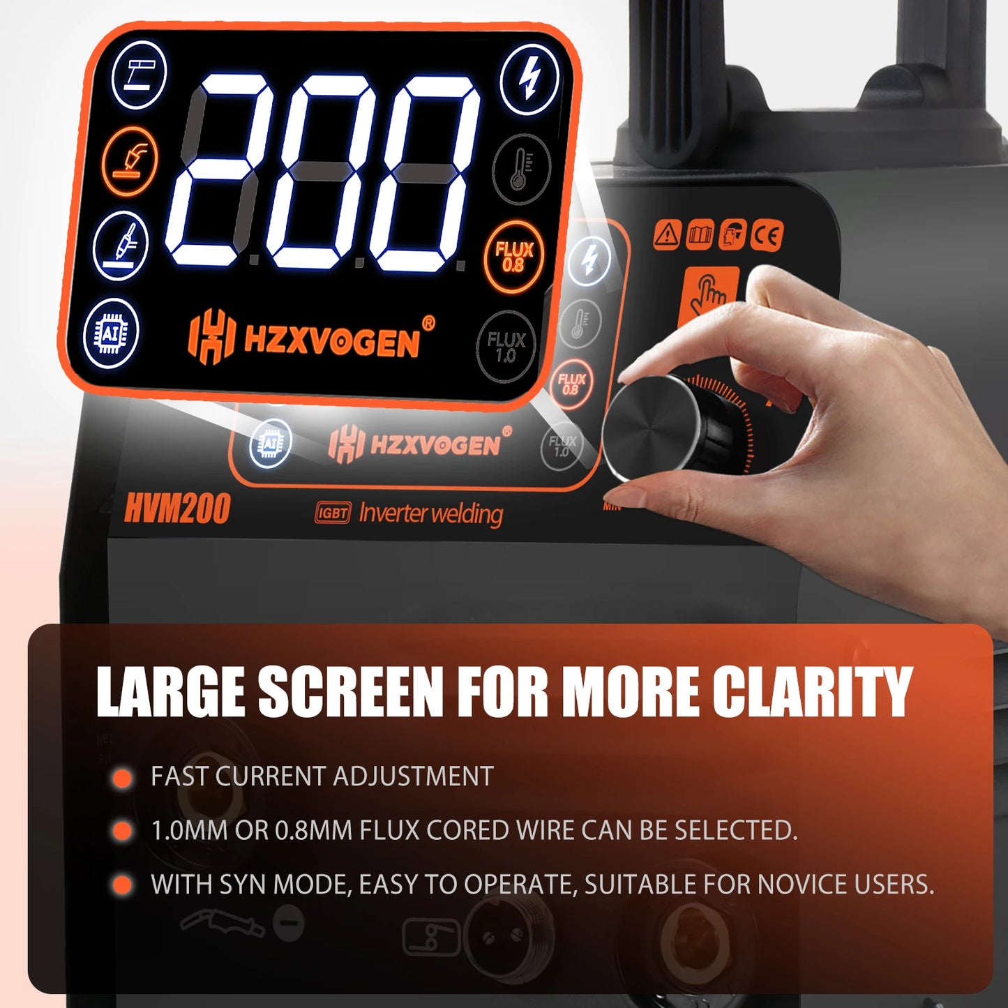 HZXVOGEN HVM200 3-in-1 Inverter Welding Machine