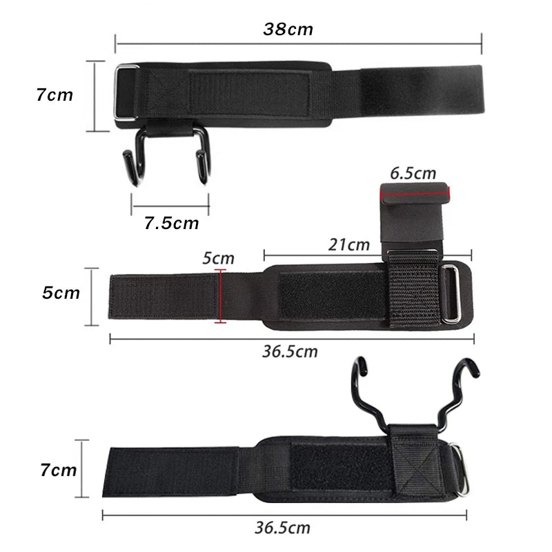 Weight Lifting Hook Grips con Polsini Regolabili