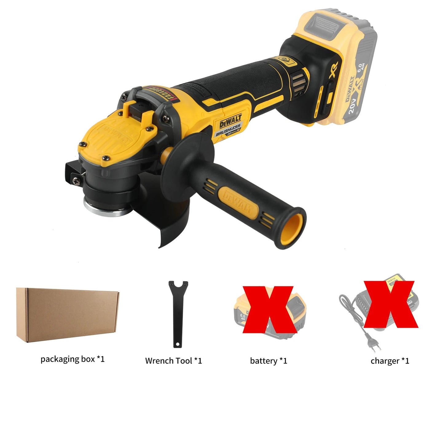 DEWALT DCG409 125mm Flat Head Brushless Angle Grinder