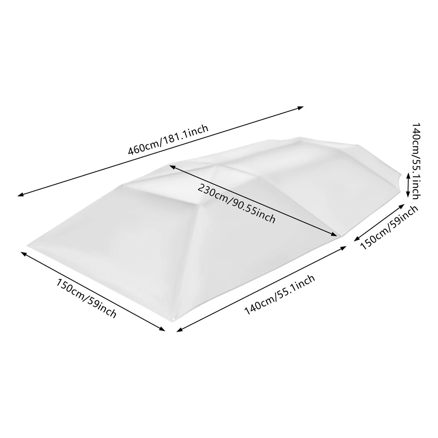 Tenda Parcheggio Auto Pieghevole Semi-Automatica 4,2 m / 4,6 m
