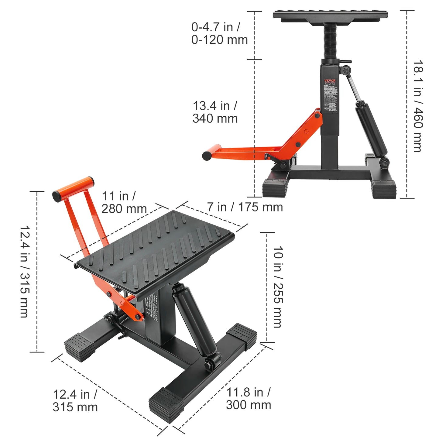 SucceBuy HMSL-440 – Cavalletto Sollevatore Idraulico per Moto