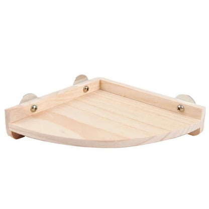 Piattaforma in Legno per Gabbia – Supporto per Uccelli e Piccoli Animali