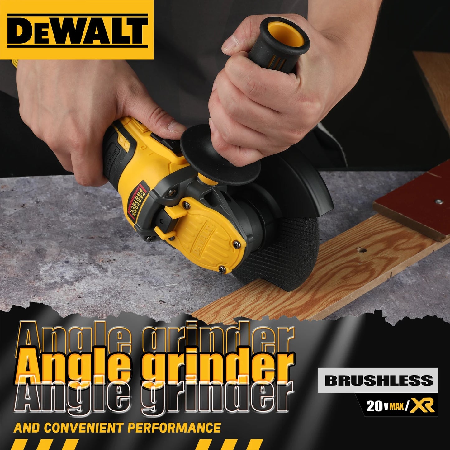 DEWALT DCG409 125mm Flat Head Brushless Angle Grinder