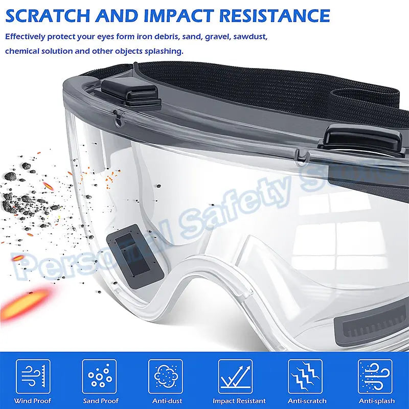Safety Goggles ANSI Z87.1 – Anti-Fog Protezione Totale per Occhi