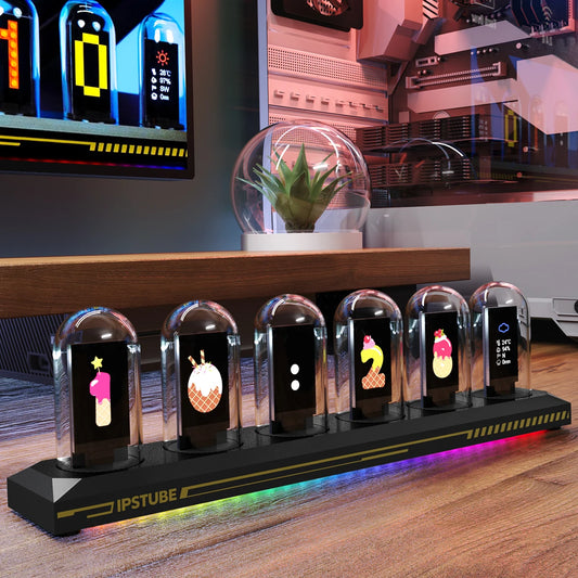 Vintage IPS Digital Nixie Tube Clock RGB