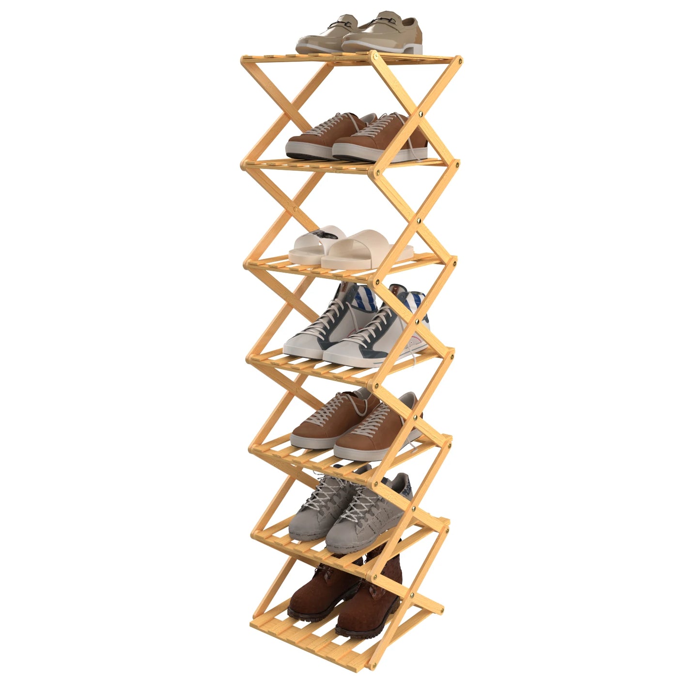 Portascarpe Verticale in Bambù
