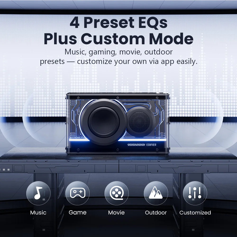 QD25 — Cassa Bluetooth Portatile Edifier con Effetti Luminosi RGB