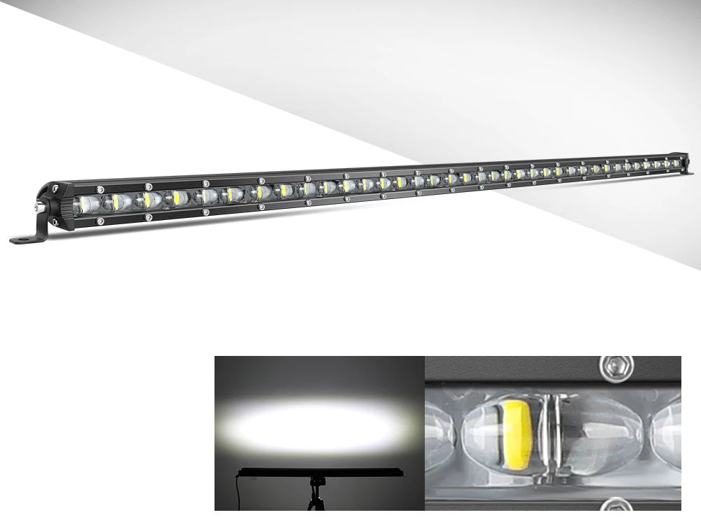 Braveway Single Row Ultra Slim LED Light Bar 6D 6500K
