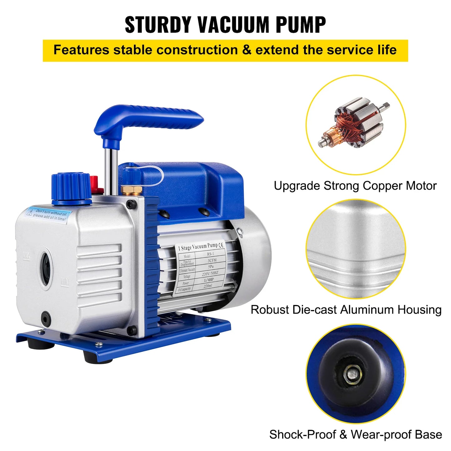 SucceBuy Pompa per Vuoto 3 CFM