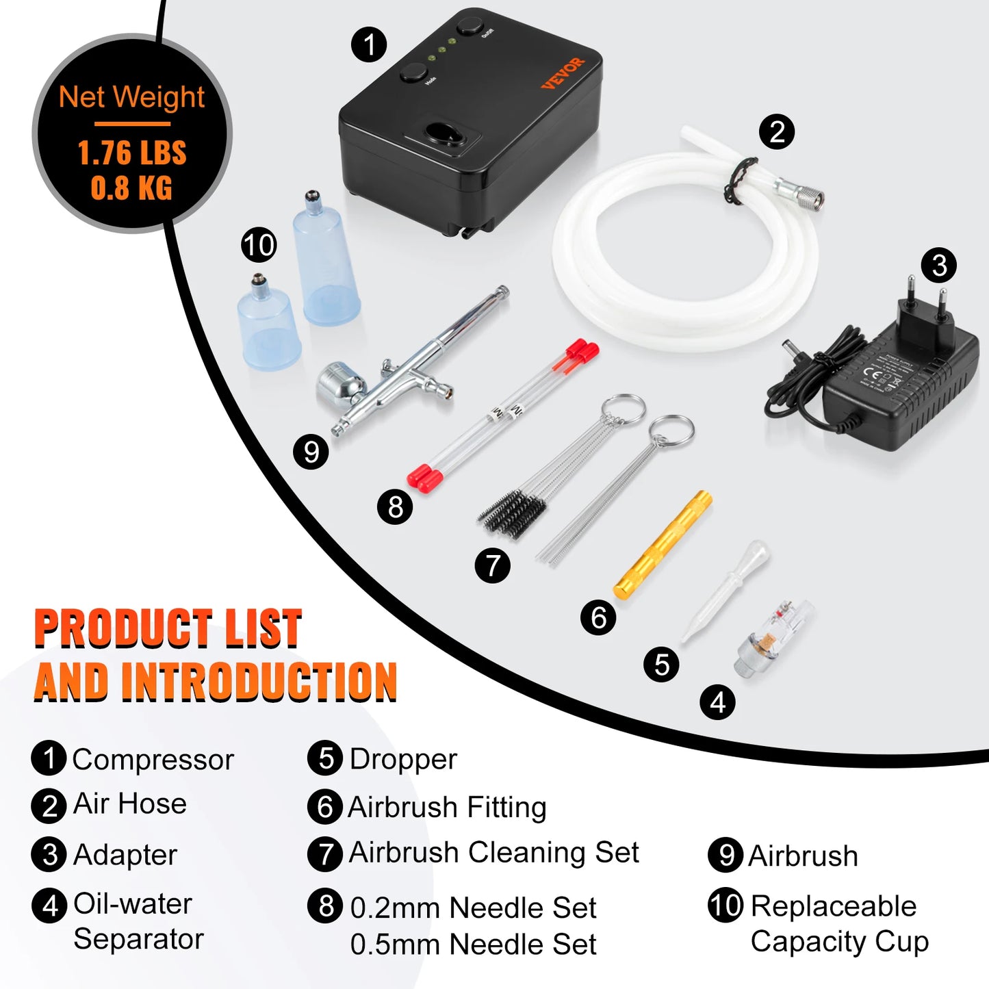 SucceBuy TC-101A Airbrush Kit Multifunzionale
