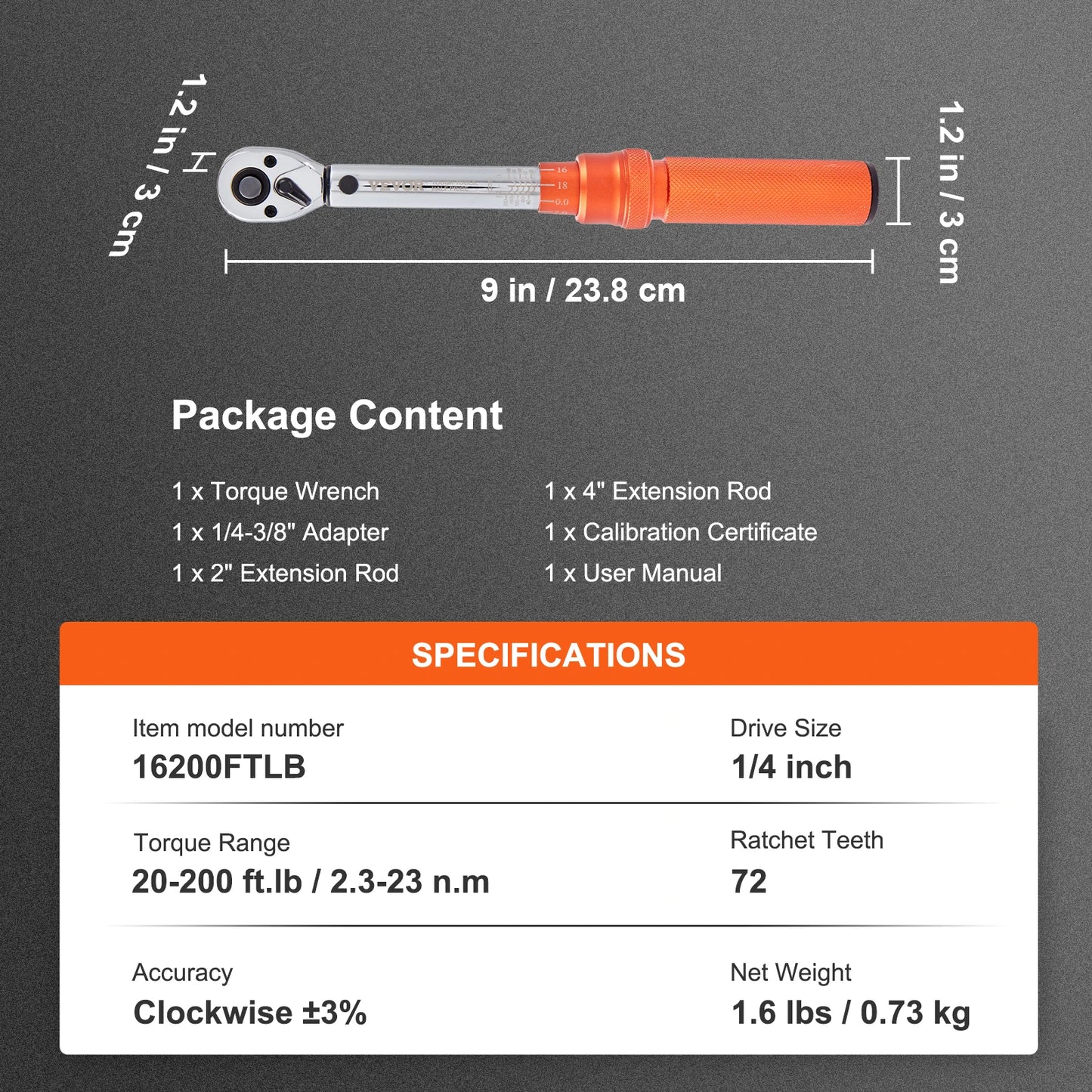 SucceBuy Mechanical Torque Wrench Set