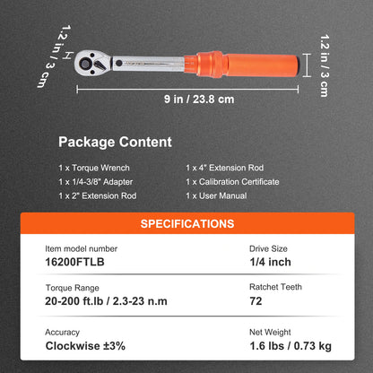 SucceBuy Mechanical Torque Wrench Set