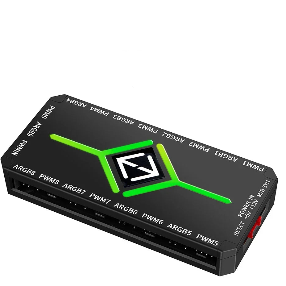 Hub PWM ARGB per Ventole PC ONEVAN 1→9 Porte