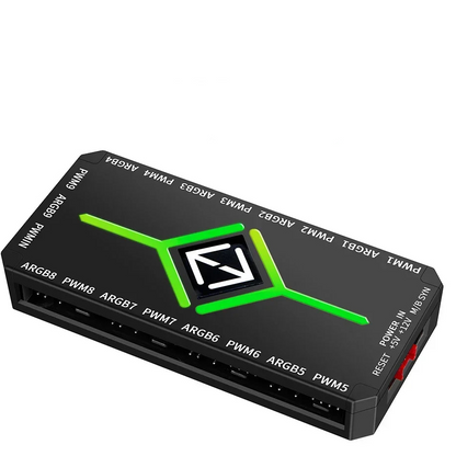 Hub PWM ARGB per Ventole PC ONEVAN 1→9 Porte