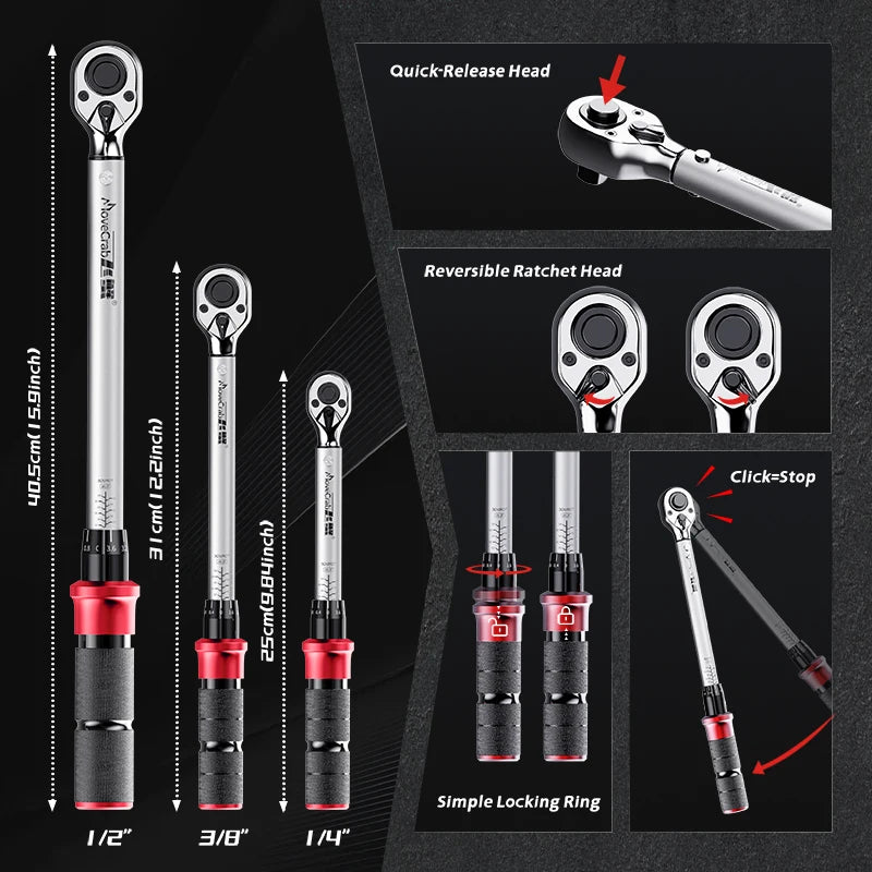 MoveCrab Mechanical Torque Wrench Set 6PCS 5–220N·m
