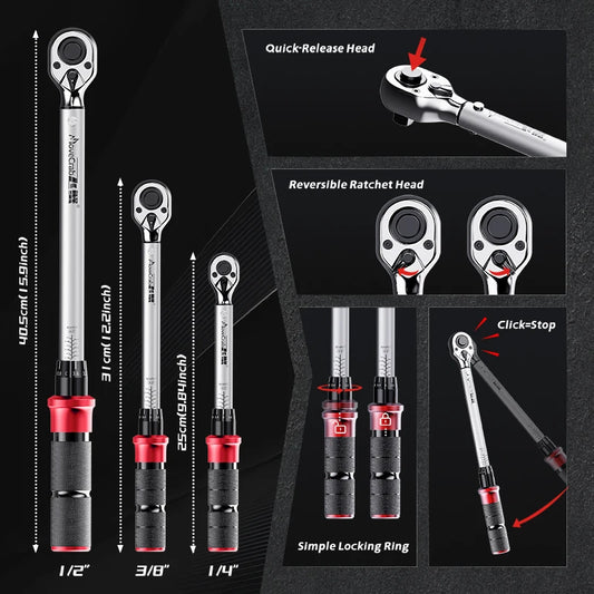 MoveCrab Mechanical Torque Wrench Set 6PCS 5–220N·m